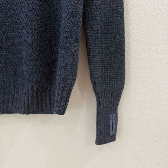 Bergman's of Norway Men's Size Small Heather Navy Blue Ulriken Sweater Jumper - Picture 6 of 14
